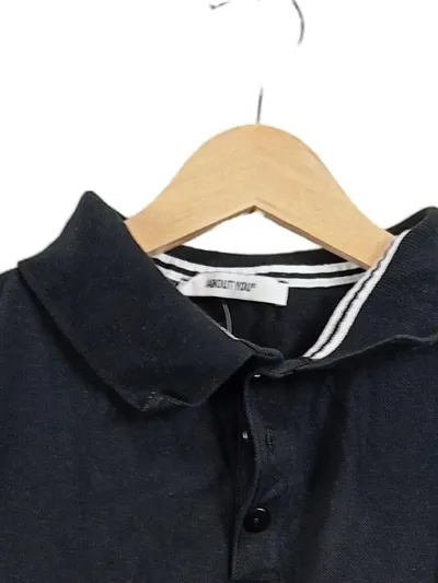 ABOUT YOU Herren Poloshirt Schwarz Gr. 48, M Casual Kurzarm