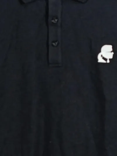 KARL LAGERFELD Herren Poloshirt Schwarz Gr. M 48 Logo