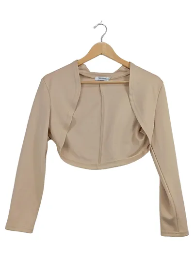 Kojooin Damen Strickjacke Bolero Beige Gr. 36 S Basic