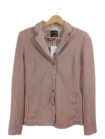 Yest Damen Blazer Leichte Jacke Rosa Gr. 34 XS Casual Baumwolle