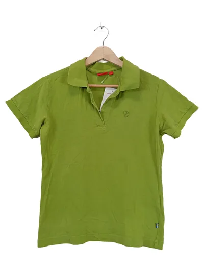 Fjällräven Damen Poloshirt Gr. S Grün Kurzarm Outdoor Baumwolle