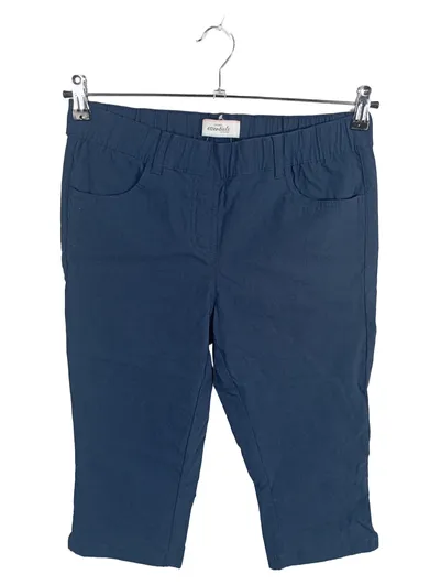 Essentials by Tchibo Damen Caprihose Gr. 40 Blau Stoffhose Elastikbund