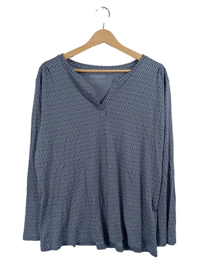 Stooker Women Langarmshirt Damen Gr. 44/46 Blau Geometrisch Casual