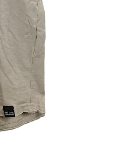 ONLY & SONS Herren T-Shirt Beige Gr. M Casual Baumwolle Kurzarm