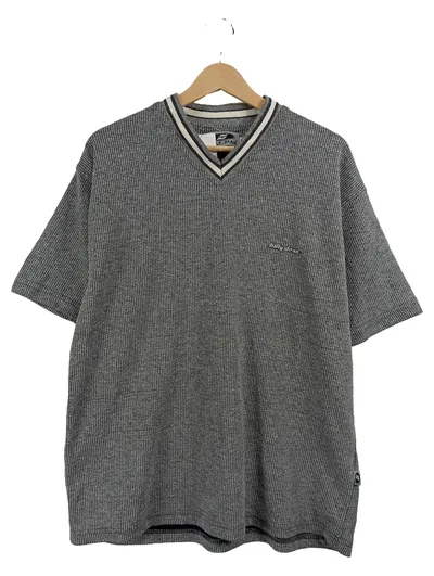 BILLY DEAN Herren Pullunder Kurzarm Grau Gr. 52, XL V-Ausschnitt Rippstrick