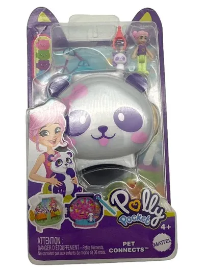 Mattel Polly Pocket Pet Connects Panda Puppenhaus-Püppchen Spielset