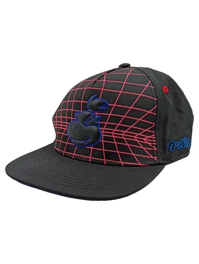 Super Mario Fan Basecap Schwarz Grid-Muster Charakter-Applikation one size