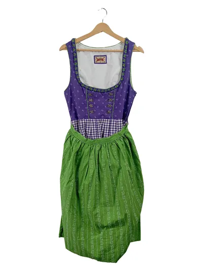 Stockerpoint Dirndl Trachtenkleid Damen Gr. 42 Lila Grün Schürze