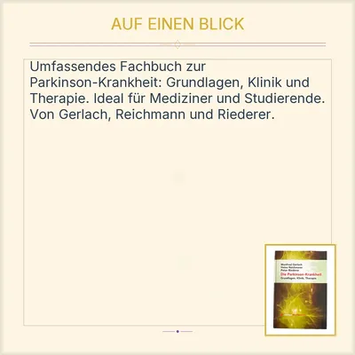 Springer Fachbuch Medizin Die Parkinson-Krankheit Gerlach Reichmann Riederer