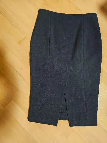 ZARA BASIC Damen Bleistiftrock Grau Gr. 36/S Business Midirock