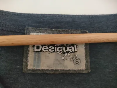 Desigual Damen T-Shirt Gr. 36 S Mehrfarbig Patchwork Stickerei Kurzarm