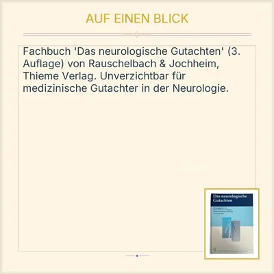 Das neurologische Gutachten - Georg Thieme Verlag Fachbuch Medizin