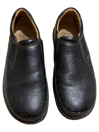 Clarks Herren Slipper Loafer Leder Schwarz Gr. 43 Casual
