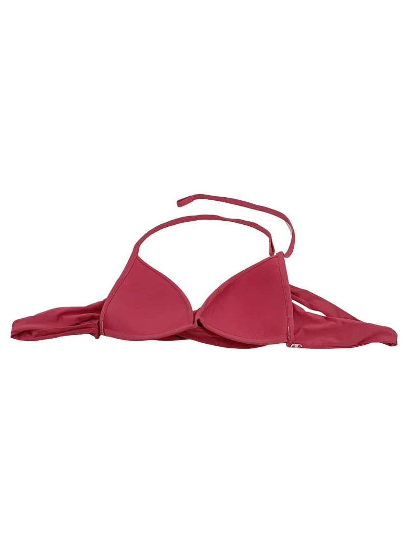 Calzedonia Bikini Oberteil Damen Rosa Gr. 38 M Raffung 2