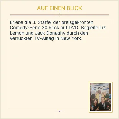 30 Rock Staffel 3 Season 3 DVD Serie Alec Baldwin Tina Fey Universal
