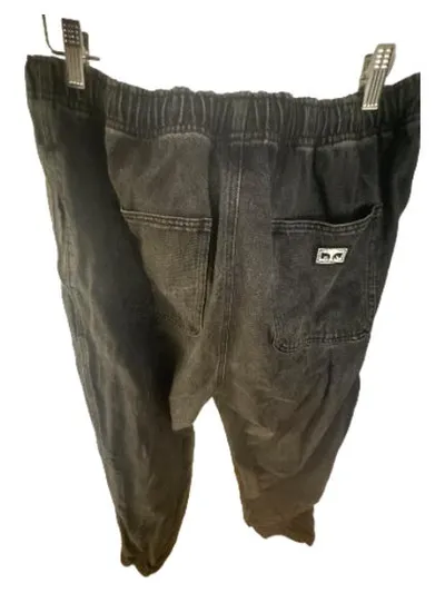 OBEY Herren Jeans Wide Fit Jogger Hose Grau Streetwear Größe XL