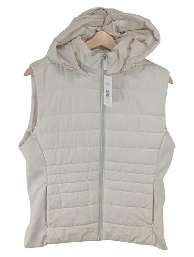 ever.me Damen Steppweste Beige Gr. 42 XL Kapuze Reißverschluss Sportlich