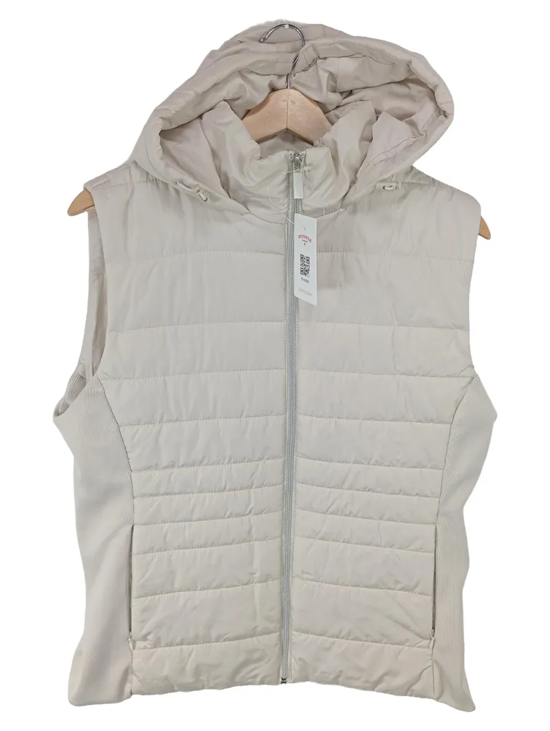 ever.me Damen Steppweste Beige Gr. 42 XL Kapuze Reißverschluss Sportlich 1