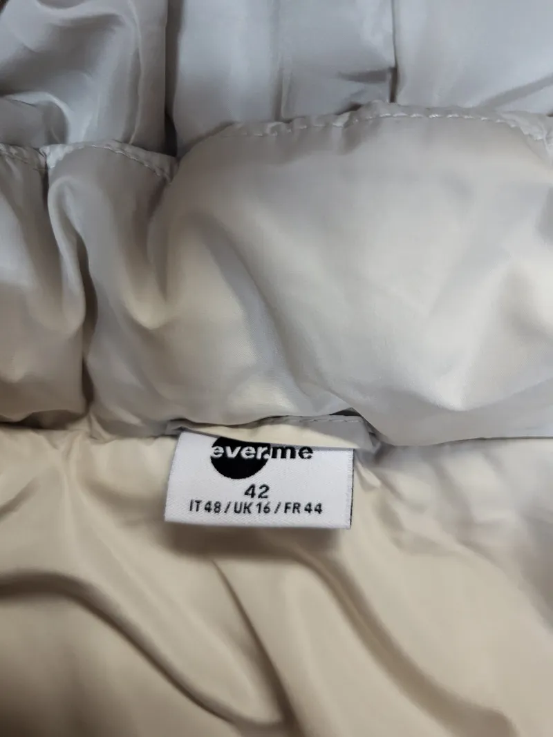 ever.me Damen Steppweste Beige Gr. 42 XL Kapuze Reißverschluss Sportlich 2