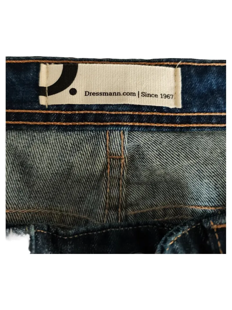 Dressmann Jeans Straight Leg Herren Blau Gr. W32;48;M Casual 2