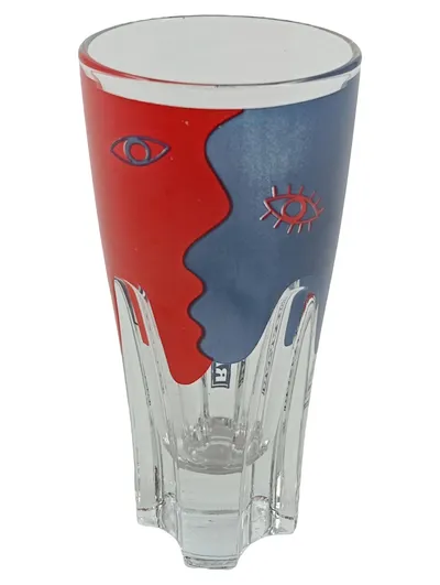 Ramazzotti Schnapsglas Shotglas Auge Design Retro Mehrfarbig 4cl 2cl
