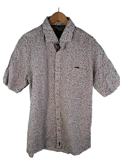 CASAMODA Herren Freizeithemd Kurzarm Weiß Abstrakt Gr. 43, 44 XL Casual Fit