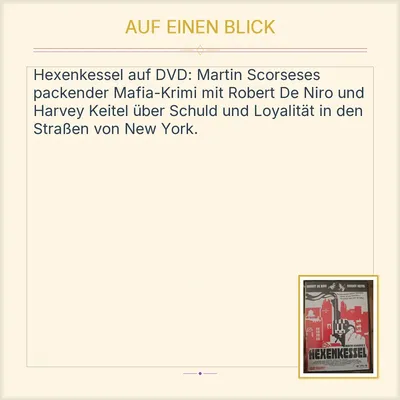 Hexenkessel DVD Martin Scorsese Robert De Niro Harvey Keitel Krimi
