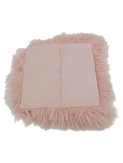 BUTLERS Dekokissen Fellimitat Rosa 41x41 cm Kissen Schaffell Optik Modern