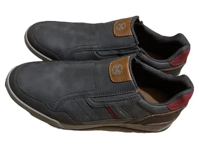 Memphis One Herren Slipper Loafer Grau Leder Gr. 42 Casual