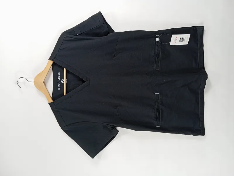 CLINIC DRESS Kasack Arbeitskleidung Schwarz Gr. S Damen V-Ausschnitt 3