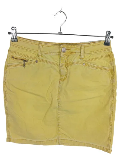 Street One Damen Cordrock Gelb Gr. 38 Mini Cord Skirt Casual