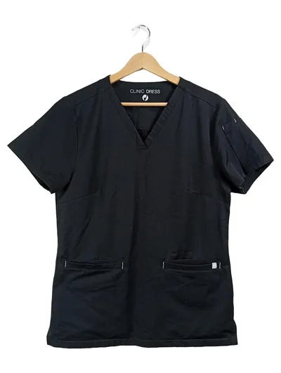 CLINIC DRESS Kasack Arbeitskleidung Schwarz Gr. S
