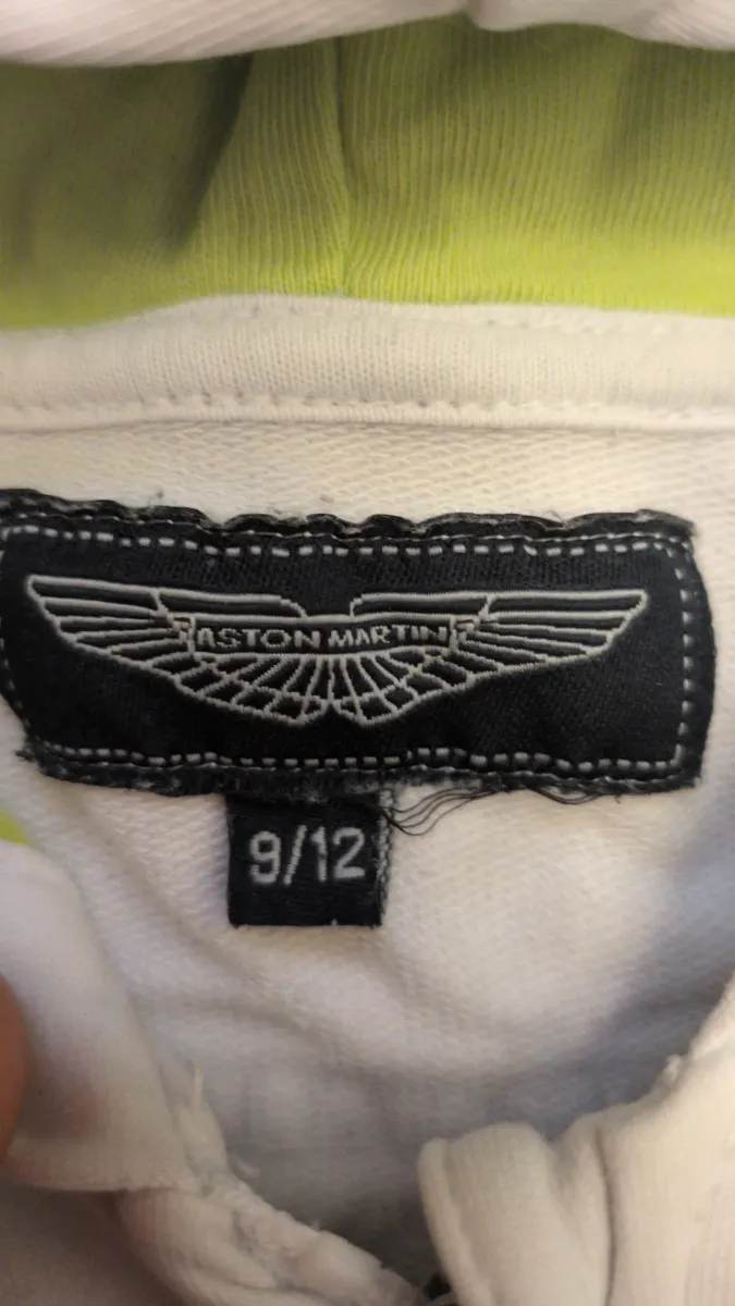 Aston Martin Kinder Kapuzenjacke Sweatjacke Gr. 86/92 Weiß Blau Sportlich 4