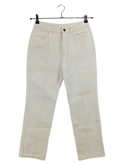 Cider Damen Jeans Straight Leg Hose Beige Gr. S W28/36 Baumwolle