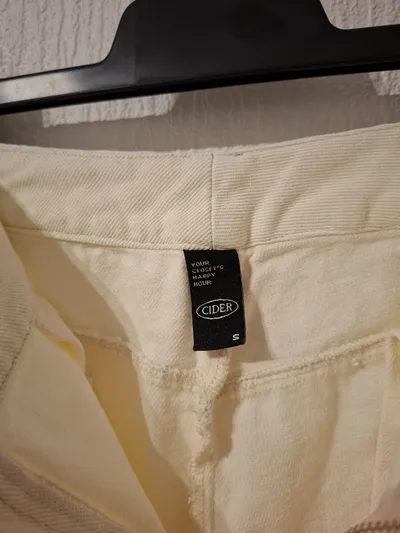 Cider Damen Jeans Straight Leg Hose Beige Gr. S W28/36 Baumwolle