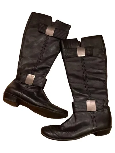 Spiral Damen Reitstiefel Leder Schwarz Gr. 39 Klassisch