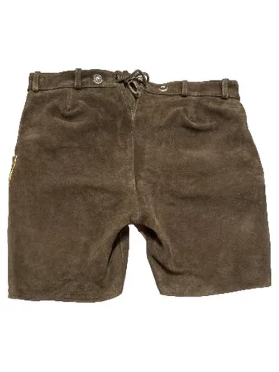 Edelnice Trachtenlederhose Herren Kurz Gr. 46 Braun Leder Oktoberfest