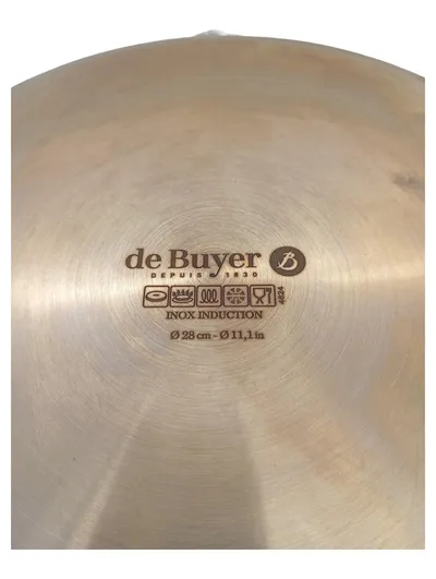 de Buyer Bratpfanne Edelstahl 28cm Induktion INOX Pfanne 4624