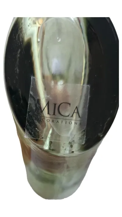 Mica Festival Glasvase mit Griffloch Grün 22 cm Hoch Modern