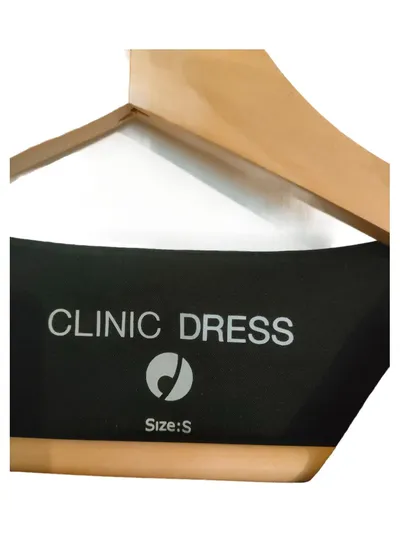 CLINIC DRESS Damen Kasack Arbeitskleidung Schwarz Gr. 36, S Kurzarm