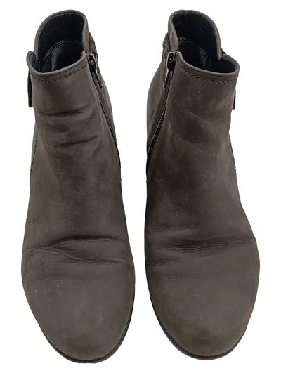 Gabor Damen Stiefelette Ankle Boot Braun Gr. 39 Absatz 7cm Nubuk