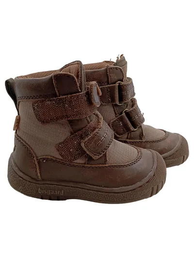 Bisgaard Schneestiefel Kinder Winterstiefel Braun Gr. 22 Leder Klettverschluss