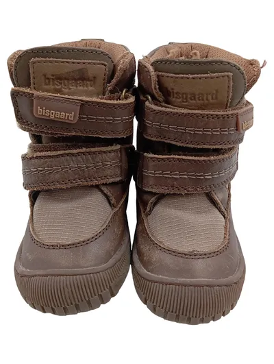Bisgaard Schneestiefel Kinder Winterstiefel Braun Gr. 22 Leder Klettverschluss