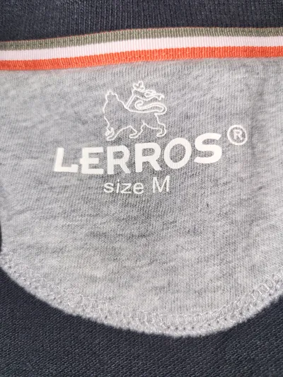 LERROS Herren Poloshirt Schwarz Gestreift Gr. 48, M Kurzarm