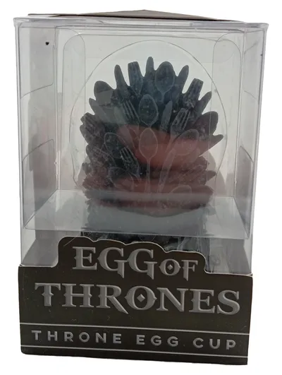 Gift Republic Egg of Thrones Thron Eierbecher Kunststoff Grau