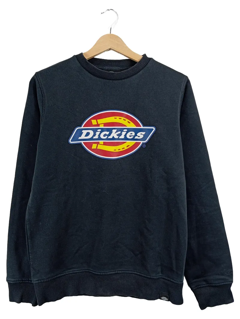 Dickies Sweatshirt Herren Gr. S Schwarz Logo-Print Streetwear Pullover 1