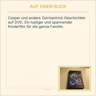 Casper und andere Zeichentrick Geschichten DVD Kinderfilm Zeichentrickfilm
