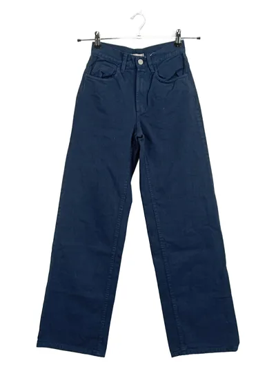 Brandy Melville Damen Jeans Straight Leg Blau Gr. 32 W24 Baumwolle