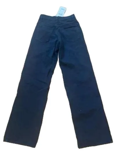 Brandy Melville Damen Jeans Straight Leg Blau Gr. 32 W24 Baumwolle