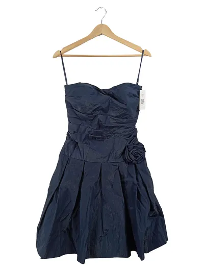 JAKE*S Abendkleid Blau Gr. 34 XS Blumenapplikation Elegant Festlich